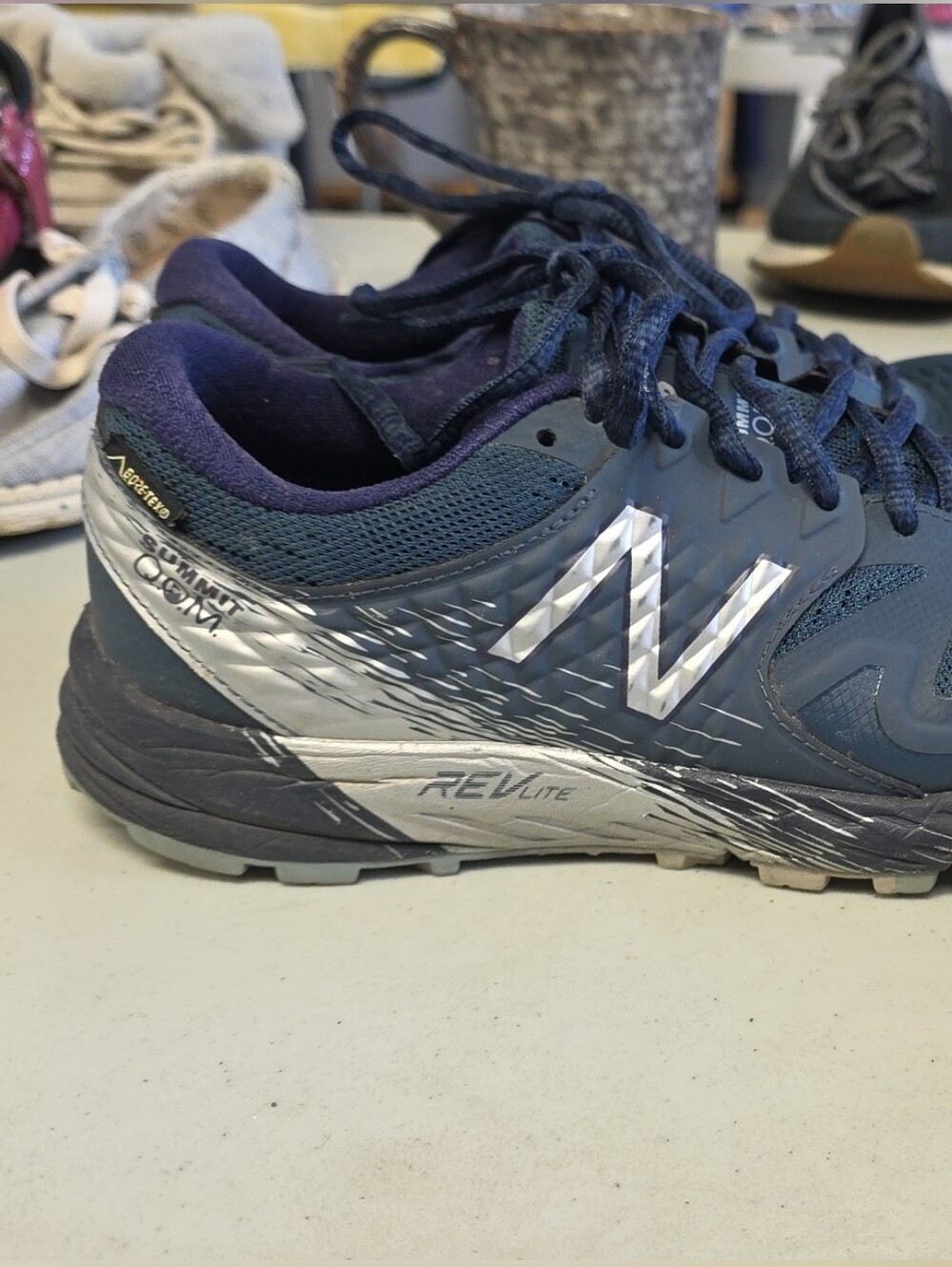 New Balance Women's Navy and Silver Trail Running Shoes